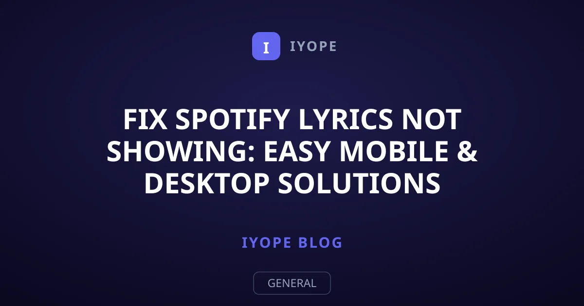 Fix Spotify Lyrics Not Showing: Easy Mobile & Desktop Solutions